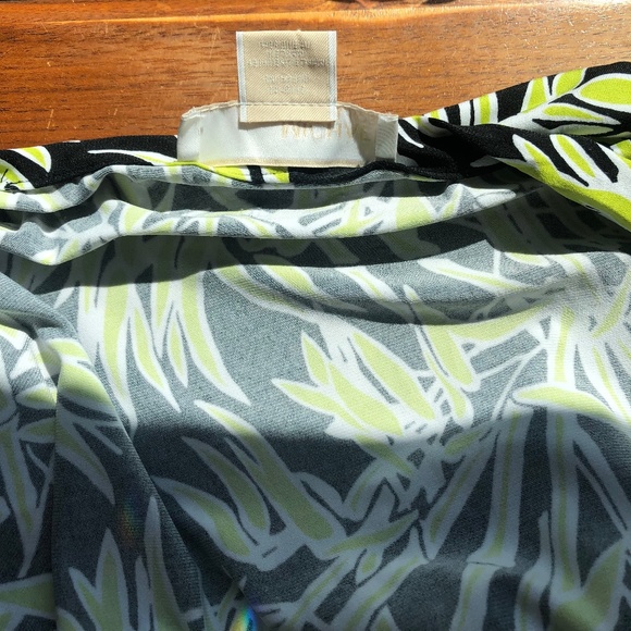 Michael Kors Bamboo Lime Green Black Dress Plus Size 18 18W - Picture 9 of 13